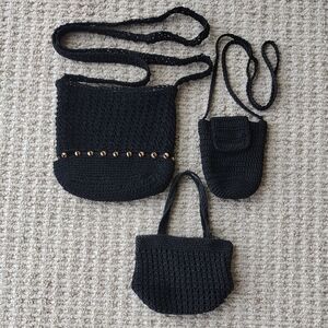 Black Crochet Bag Bundle
